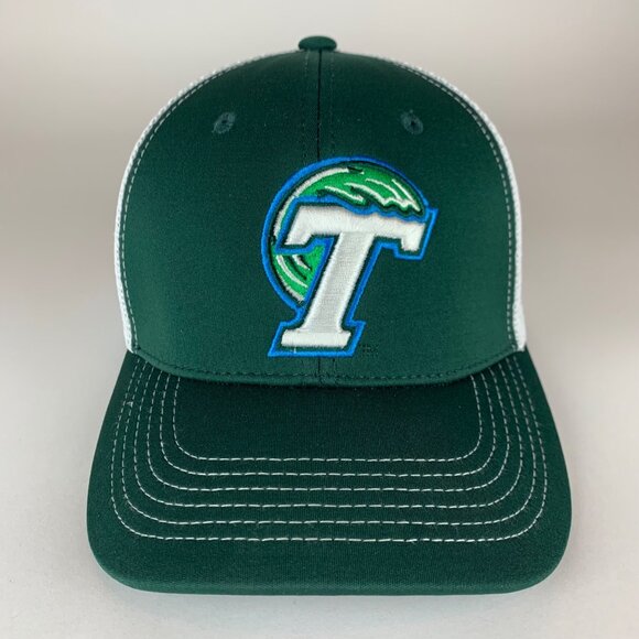 Tulane Green Wave NCAA Green White Top of the World Snapback Trucker Hat - Picture 2 of 5